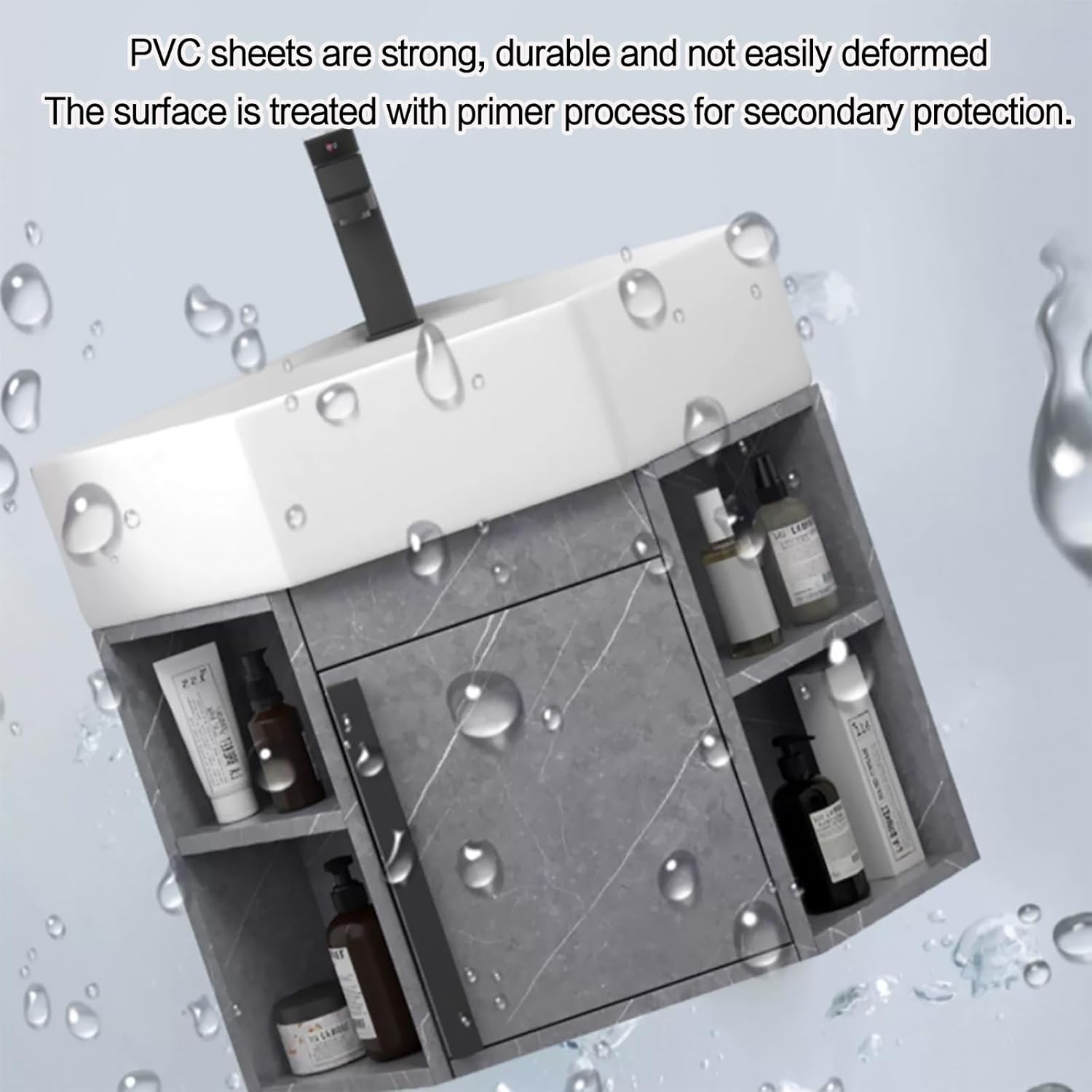 Corner Wall Mount Bathroom Sink Corner Bathroom Sink Corner Ceramic Sink Corner Bathroom Vanity Corner Bathroom Vanity with Sink Corner Balcony Sink with Storage Container(17.7in/45cm)