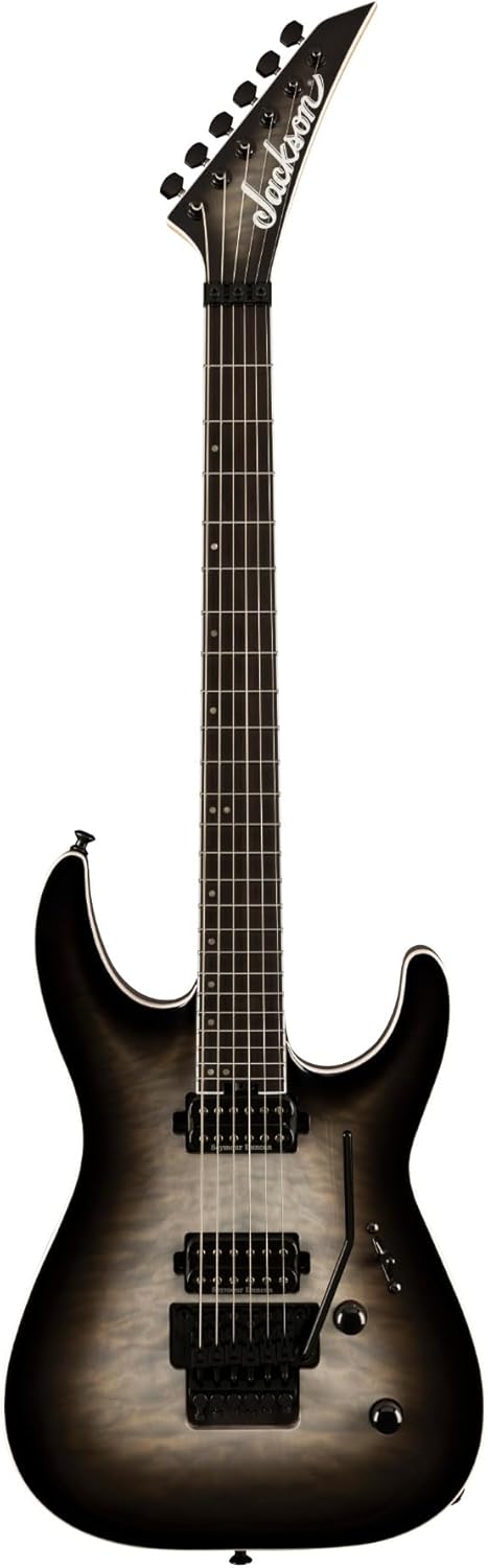 Jackson Pro Plus Dinky DKAQ 6-String Electric Guitar (Ghost Burst) Bundle with Jackson Heavy Duty Hardshell Case (2 items)