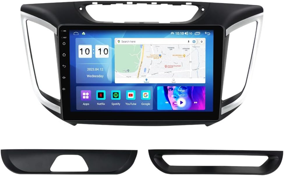 Android Car Stereo for Hyundai IX25 2015-2019,10 inch IPS Touchscreen with Upgrade Wireless CarPlay & Android Auto,WiFi/GPS,Support SWC and Subwoofer,8-Core 8G+256G