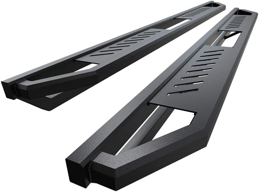 HD Ridez Hybrid Rocker Steps Steel Armor Compatible with Chevy Silverado GMC Sierra 1500 2500 1999-2006 Extended Cab & 2500 HD 3500 & 07 Classic 01-06 (Nerf Bar Side Steps Side Bars)