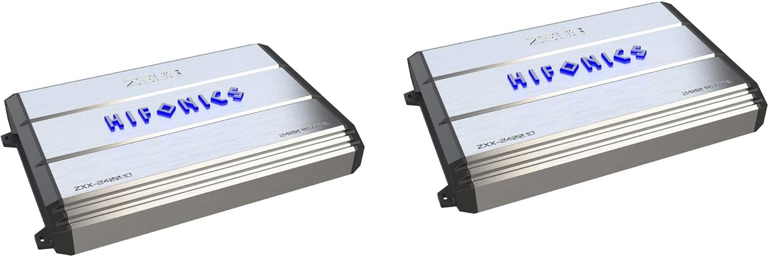 Hifonics Zeus 2400 Watt Max Class D Monoblock Car Audio Amplifier (2 Pack)