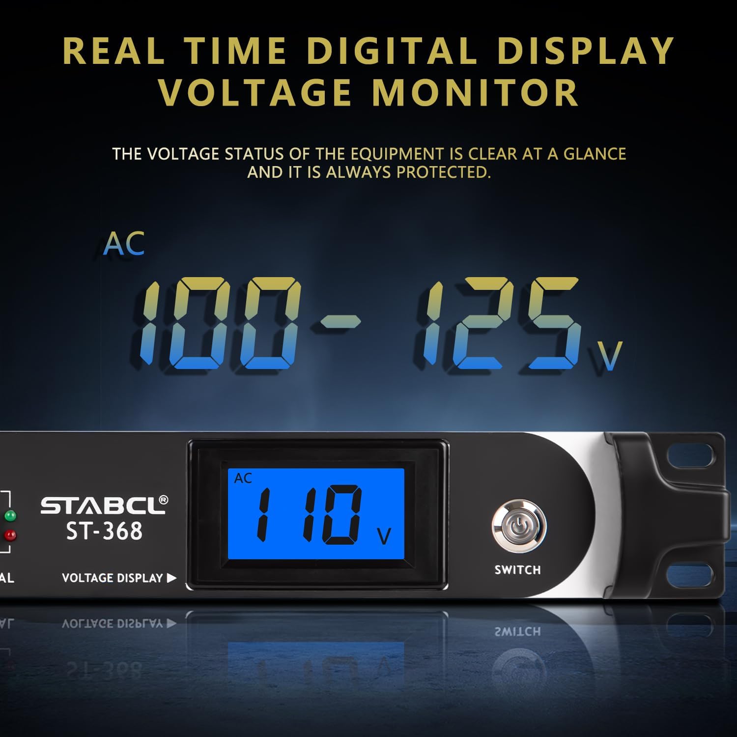 Professional 10 Socket Power Conditioner/Surge Sequencer with USB and Type-C Charger.3300W Rack Mount Audio Power Supply Controller, Surge Protector, for Audio product, electronic equipment