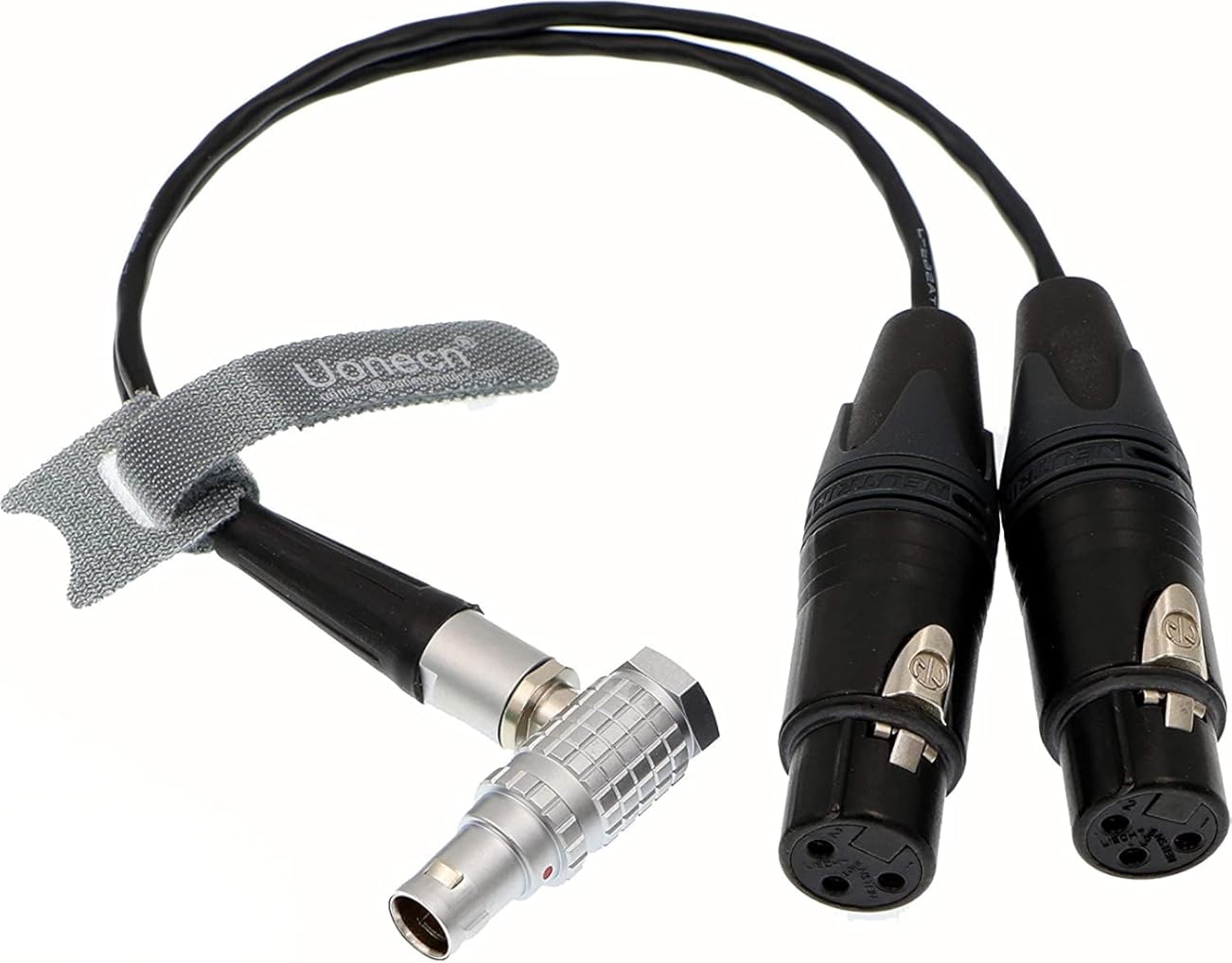 Uonecn 10 Pin to Dual XLR 3 Pin Female Plug Breakout Cable for Atomos Audio Splitter Cable for Shogun Monitor Recorder 30cm