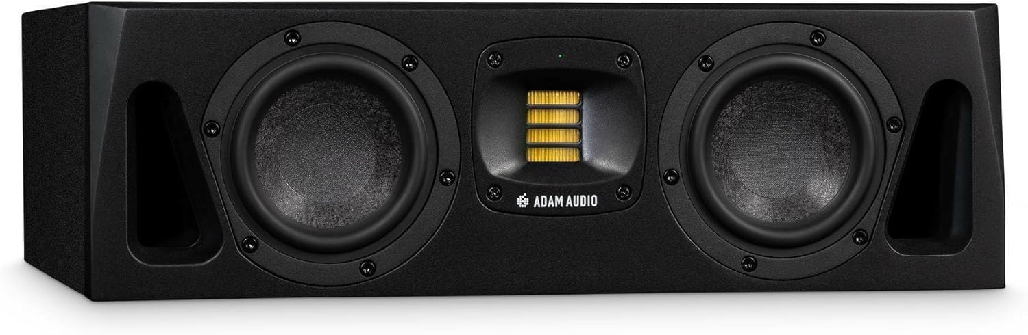 Adam Audio A44H Powered Two-Way Midfield Studio Monitor Bundle with FocusProAudio Microphone Cable and Stereo Breakout Cable (3 Items)