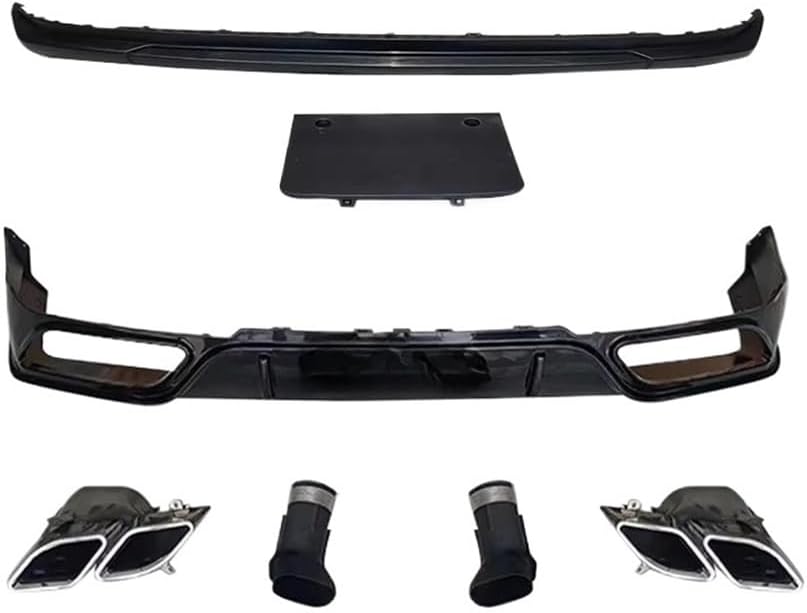 Rear Diffuser Lip Front Lip Splitter Compatible with Land Rover, Range Rover Vogue 2023 L460 Car Bumper Protector Rear Bumper Lip Spoiler Diffuser Car Body Kit Accessories(Rear Bumper Kit)