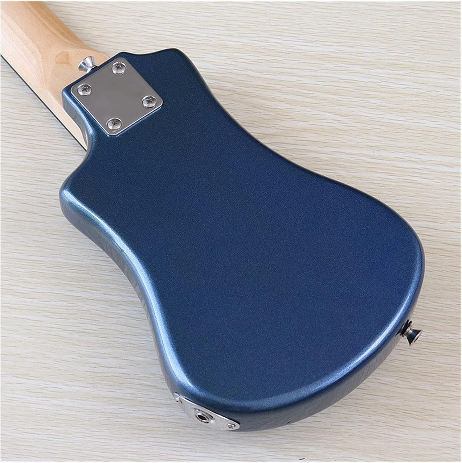 Unfinished Guitar Kit Mini Electric Guitar 34 Inch Basswood Body 6 Strings Wood Guitar Handmade ​Guitar Body (Color : M1 Blue)