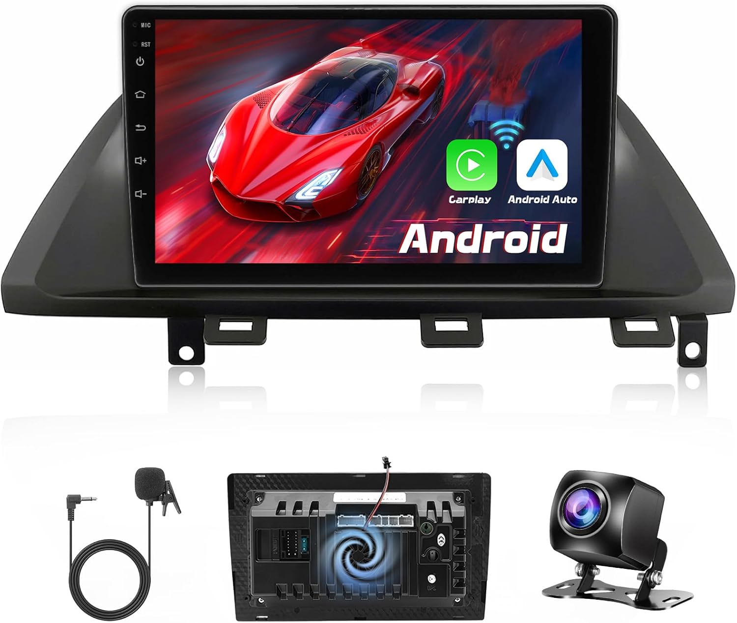 【Heat Dissipation】 2+64G Android Car Radio for Honda Odyssey 2005-2010 GPS Navigation WiFi Mirror Link, Car Stereo 10.1 Inch Touch Screen Bluetooth FM/RDS EQ SWC Rear View Camera Microphone