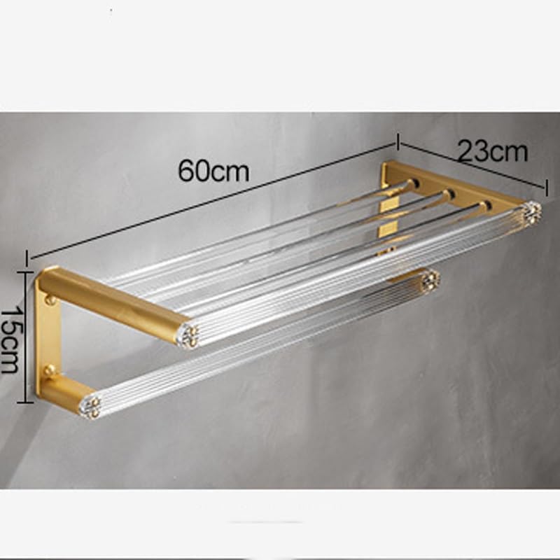 VIDI Acrylic Bathroom Towel Rack, Toilet Gold Space Aluminum