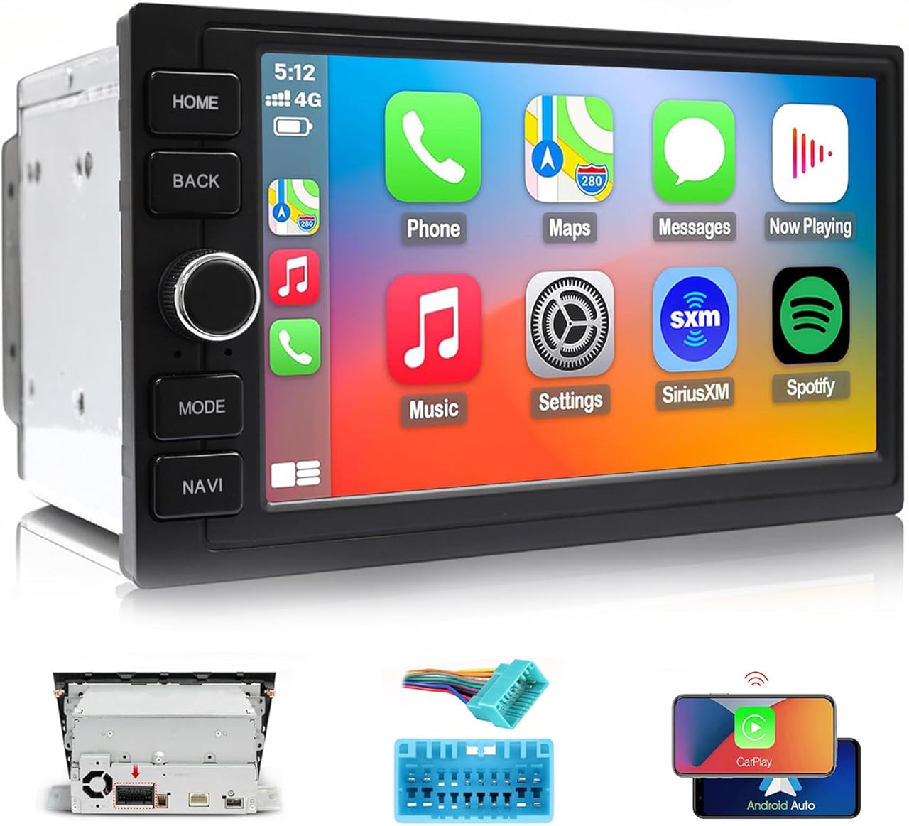 QLED Radio for Honda Pilot 2006 2007 2008 Upgrade,Touch Screen Stereo Replacement,Wireless carplay Android auto,Free Camera