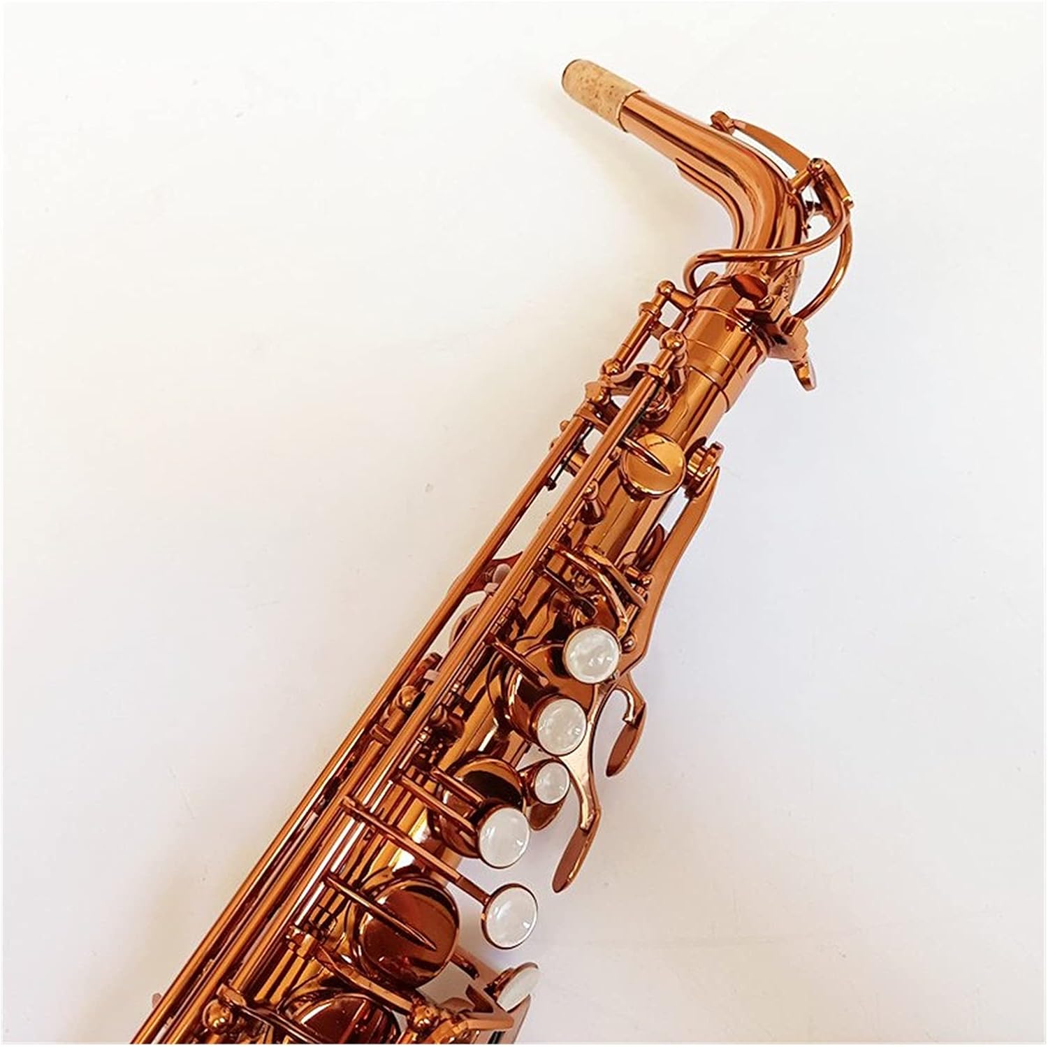Alto Saxophone EB Coffee Color Copper Simulation Sax Professional Playing Woodwind Instrument with Mouthpiece Student Saxophone
