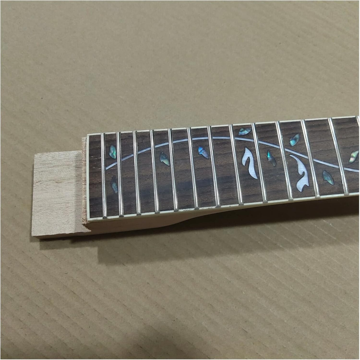 TSTS Unfinished Electric Guitar Neck Mahogany 24 Fret Parts Set-in Guitar Neck 25.5 Inch Guitar ​Neck Replacement