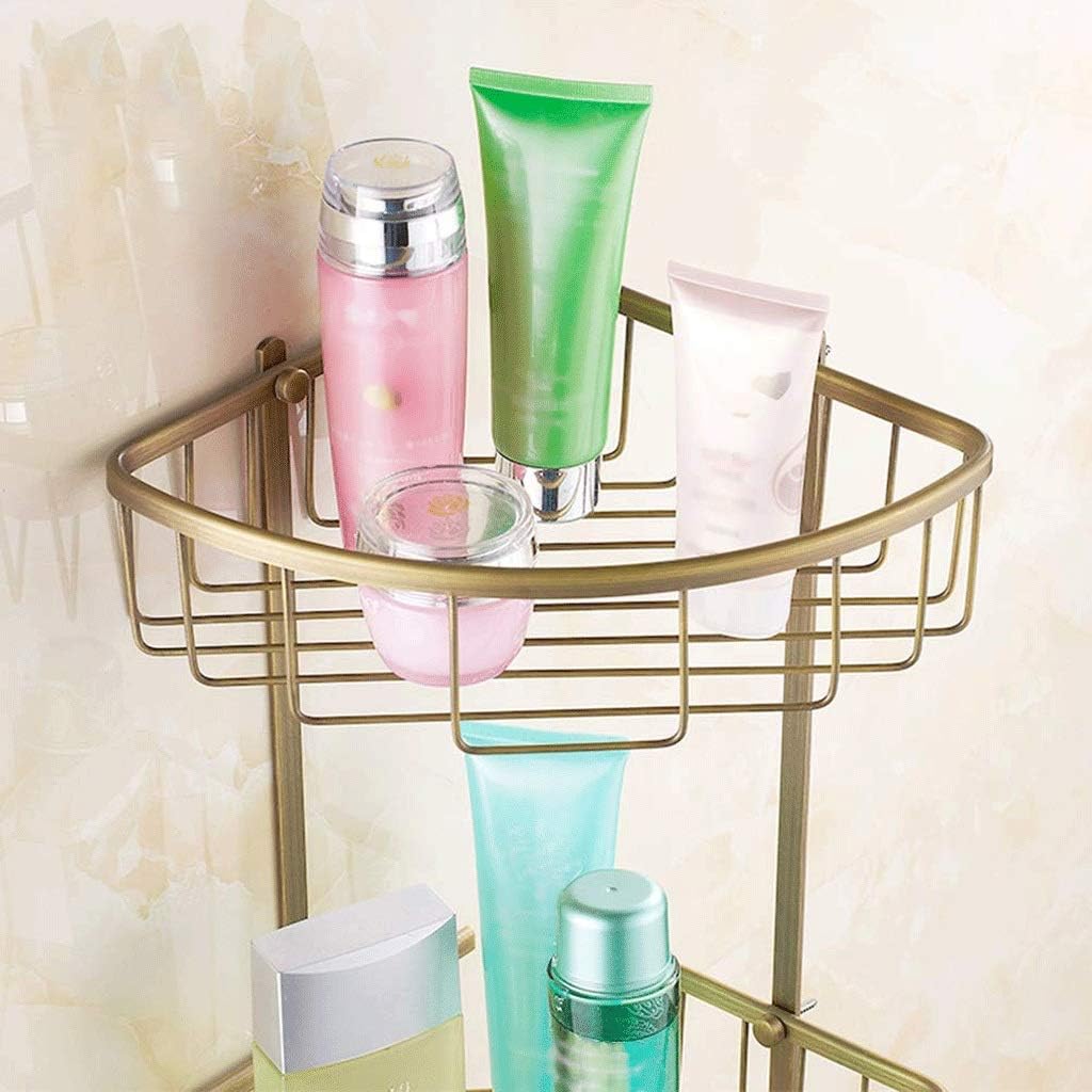 Tub and Shower Large Corner Basket Two Tier with Wall Mount Aluminum