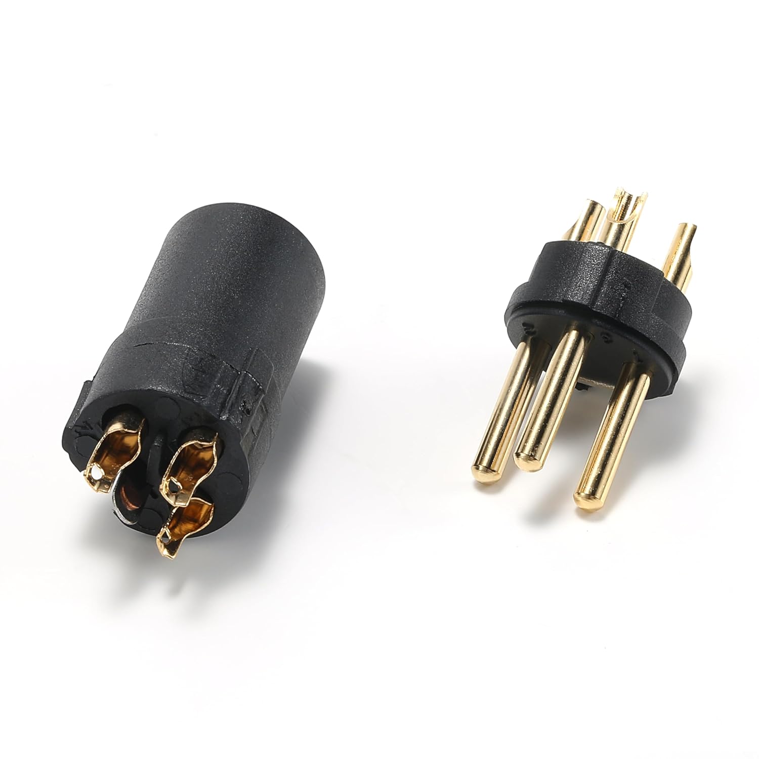 10PCS Low Profile Right Angle XLR Cable Connector Gold Plating 3 Pin, 90°-360° Rotatable Adjustable Short Type XLR Plug with Wrench, for Camera, Microphone, Headphone Amp (5, (Female+Male)-White Ring)