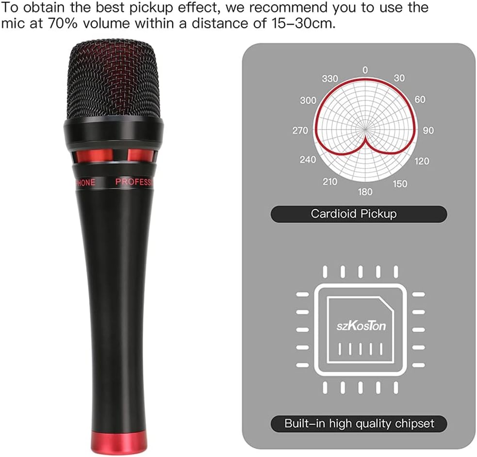 Professional Microphone Phantom Power Sound Card Kit Studio Condenser Microphone Suitable for Computer Mobile Phone Tripod