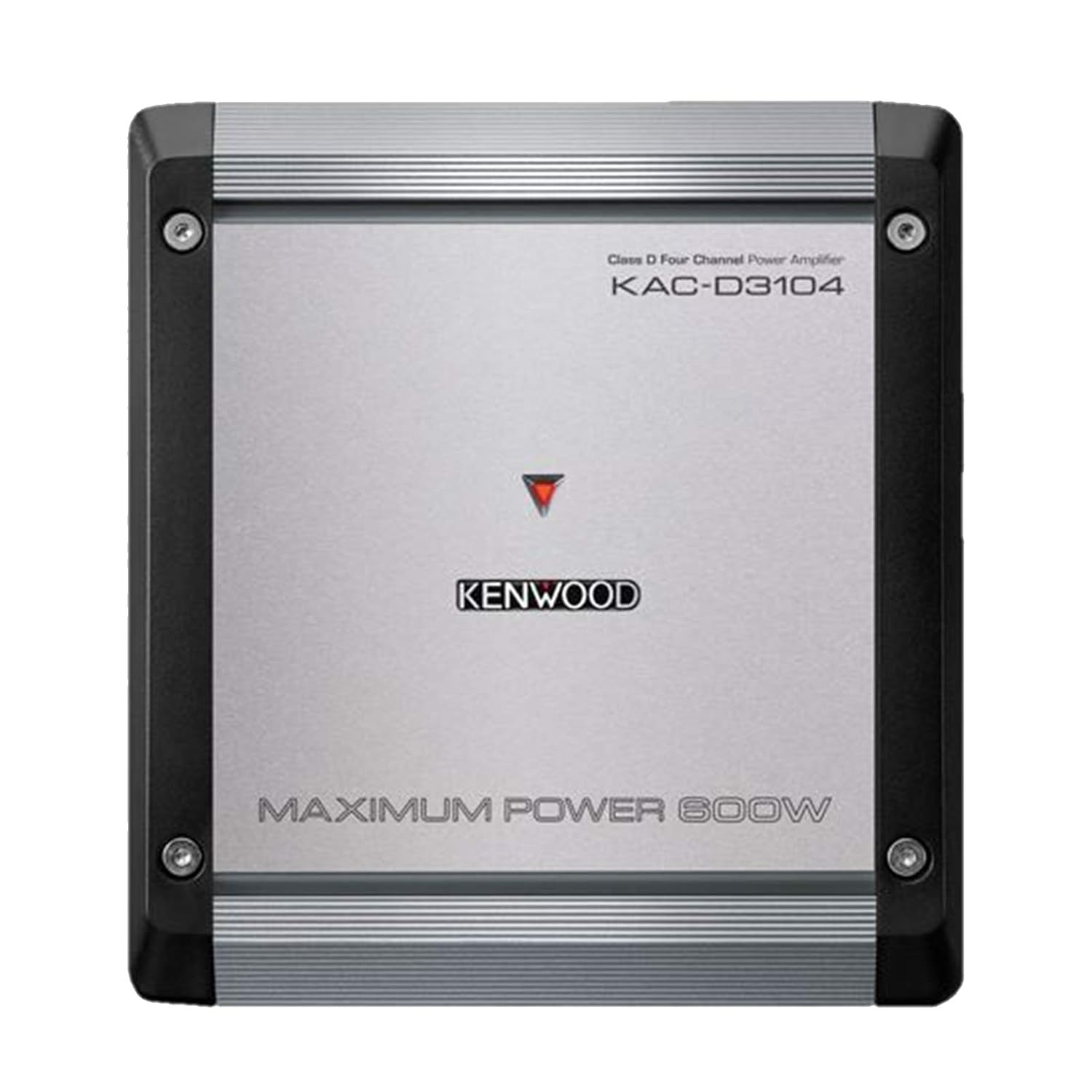 Kenwood KACD3104 Class D 4-Channel Power Amplifier; Max Power 600W; RMS 50W x4 (4Ω); RMS 75W x4 (2Ω); Variable High and Low Pass Filter; Bass Boost