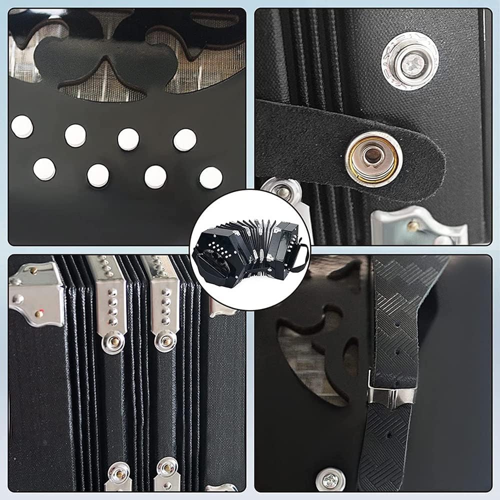 20 Buttons Concertina Accordion, With Carrying Bag, Adjustable Hand Strap, For Adults Kids Beginner Daily Practice Stage Performance