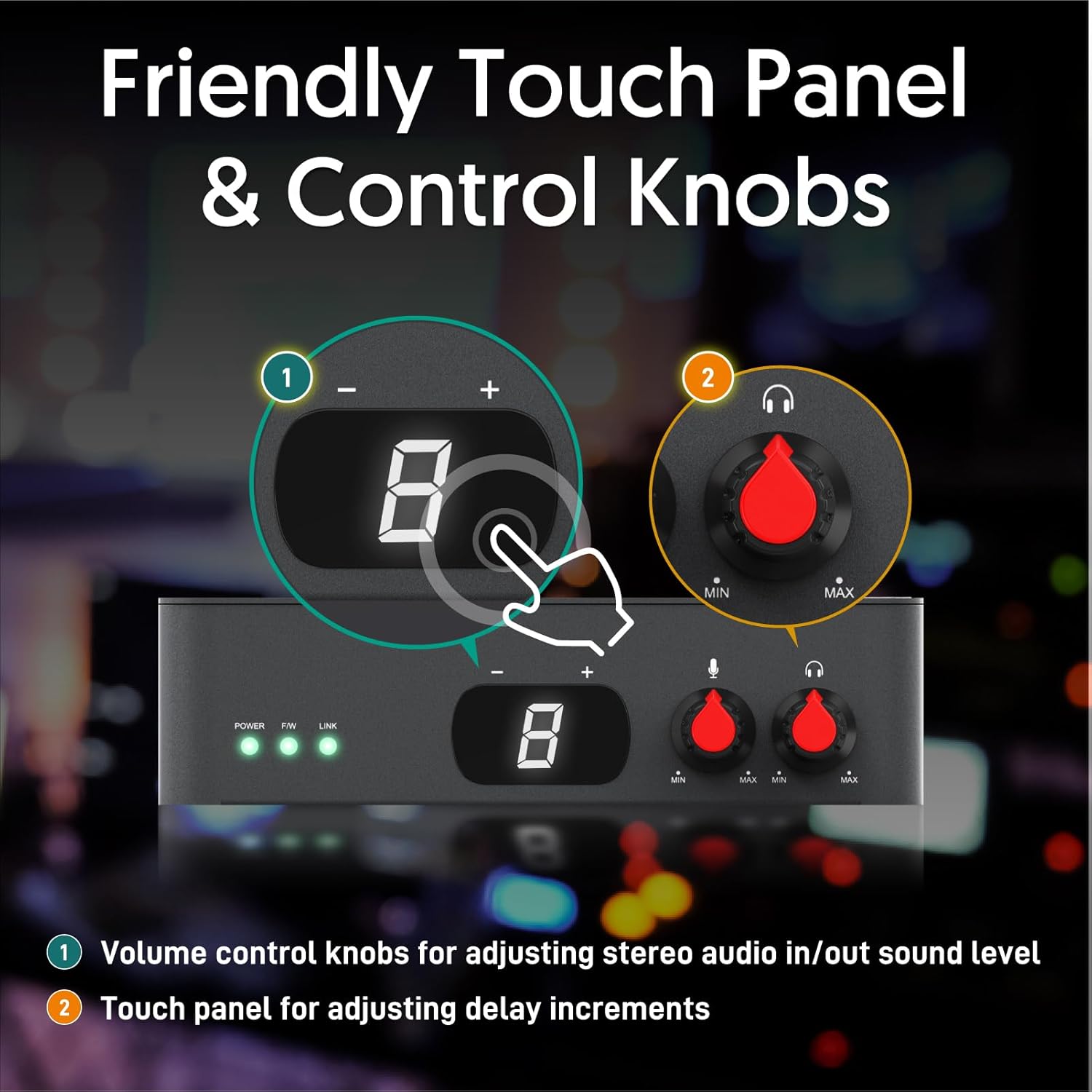 Dante Digital Audio Box, Bi-directional Dante Audio, Lip Sync Delay Adjustable, AES67 RTP, PoE, RCA, Stereo 3.5mm, TAA Compliant(MSQ-3600D)