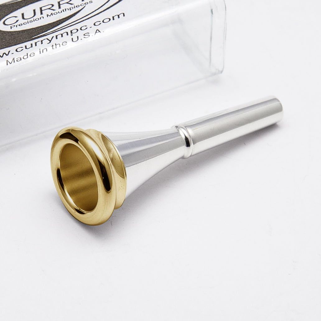 Curry 24K Gold Rim & Cup French Horn Mouthpiece, 9F