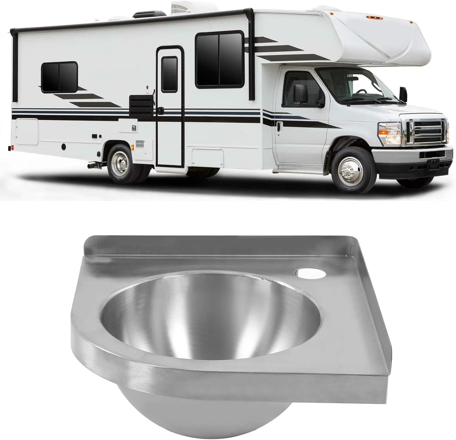 Srum Wall Mount Kitchen Sink, 12'' x 12'' Triangle Stainless Steel Bathroom Corner Basin Sinks, Mini Vanity Hand Wash Bar Sink Single Bowl Sink for Kitchen RV Caravan Boat