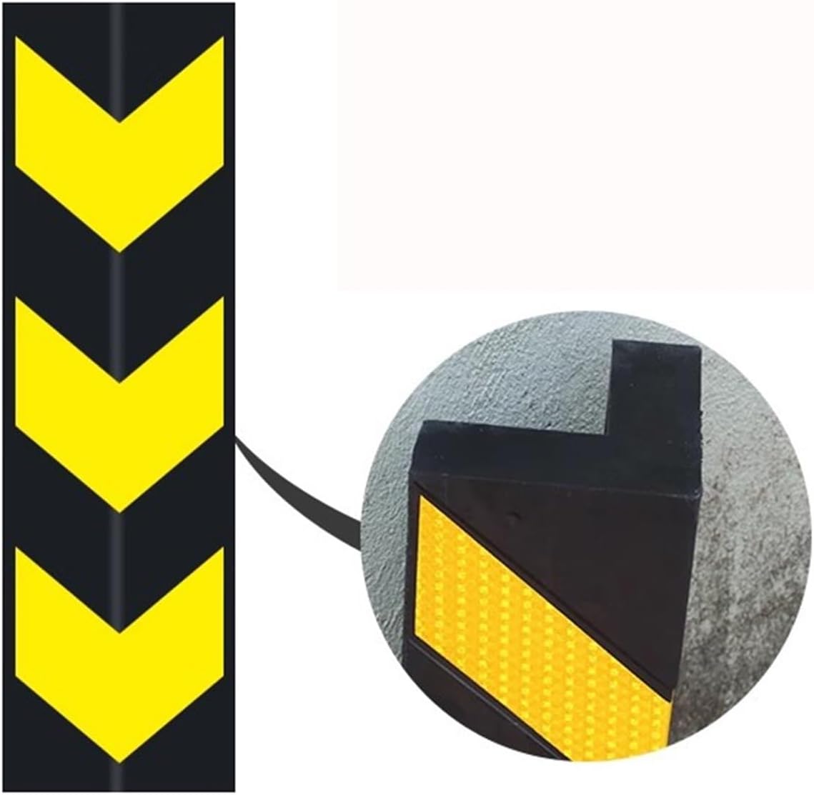 Car Parking Protector Wall Corner Guard for Parking Garages, Pillar Impact Resistant Bumper Pad, Safety Warning Reflective Safety Strips, Protect Edge Anti-Scratch Protector,31x3.9-0.39in-8pcs