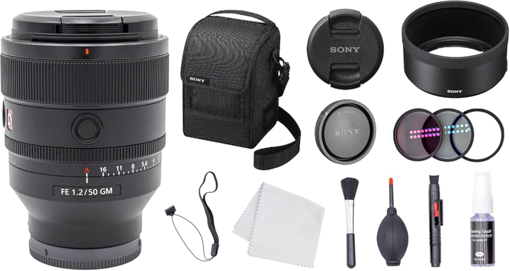 Sony FE 50mm f/1.2 GM + Filter Kit + Cap Keeper + Cleaning Set (Renewed)