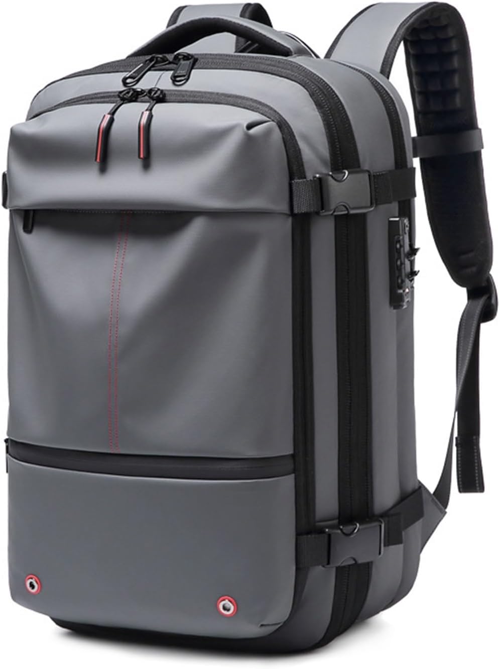 Large Vacpack Backpack, 60L Expandable Vacuum Compression Bag, Anti Theft Vacpack Travel Vacuum Backpack, Hiking Waterproof Outdoor Sports Rucksack(Gray)