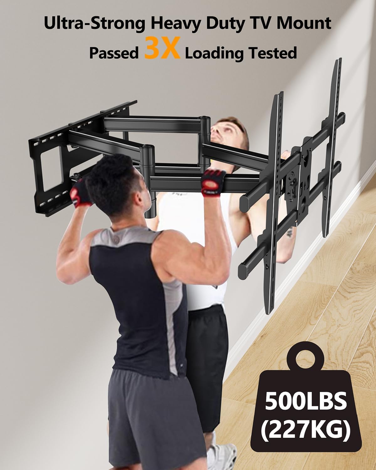 FORGING MOUNT Heavy Duty 60 to 120 inch XXXL Full Motion TV Wall Mount Max VESA1000x600mm Up to 275lbs for Extra Large Big Screens,Universal Articulating TV Mount Bracket Swivel Tilt,16-24” Studs