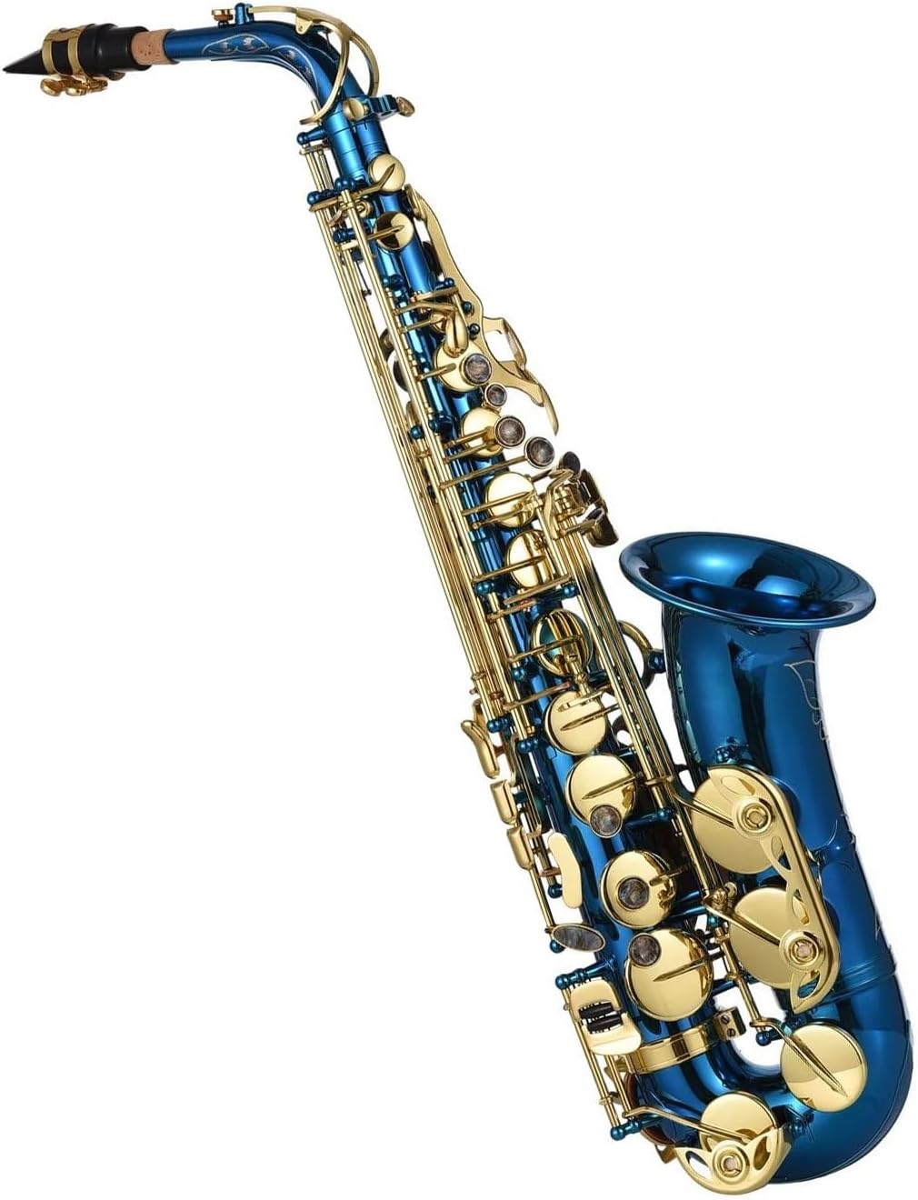 Brass Engraved Eb Alto Saxophone Sax Buttons Wind Instrument With Case Gloves Cloth