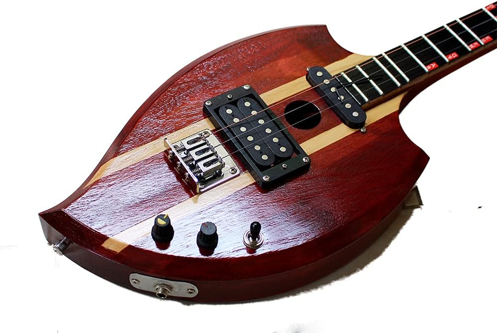 Isarn Acoustic Electric Phin 3 Strings, Thai Lao Guitar Musical Instrument, Traditional Thai Classical Musical Pin86