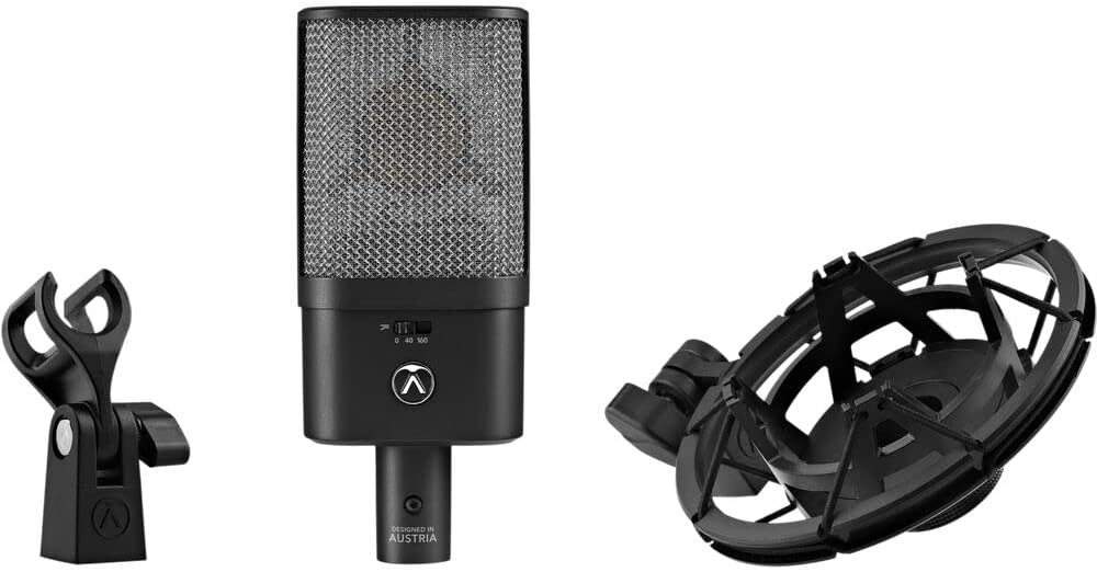 Austrian Audio OC16 Large-Diaphragm Cardioid Condenser Microphone Bundle Hi-X15 Professional Closed-Back Over-Ear Headphones