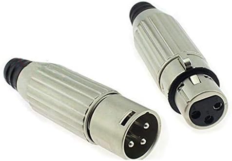 Davitu Electrical Equipments Supplies - 100pcs All Metal Microphone XLR Connector Male Female Balance 3 Needle 3 Pin XLR Plug - (Color: 100pairs)