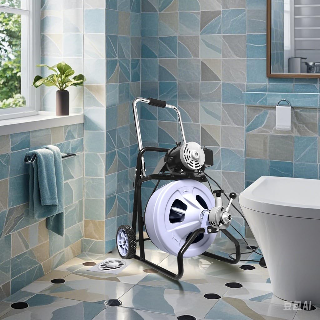 Pro-Grade Drain Cleaner Machine 100ft x 1/2