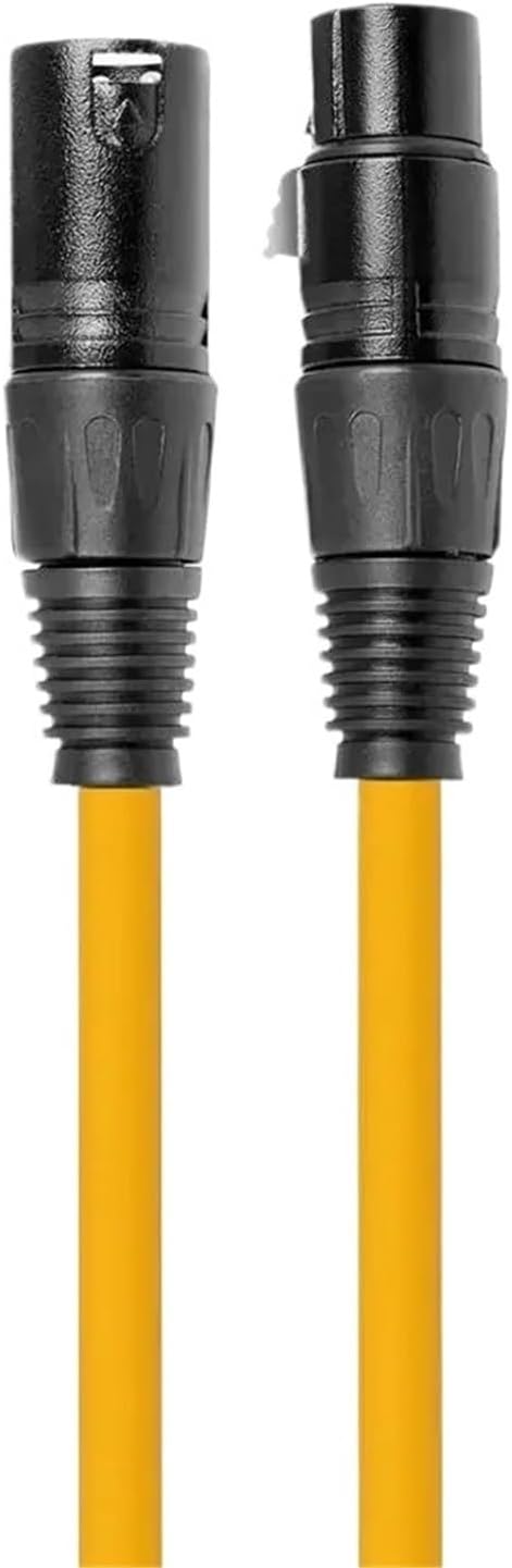 Pro Audio XLR Cable Cord 3Pin Male to Female Balanced Speaker For Microphone Stage Live & Sound Amplifier(Yellow,1m)