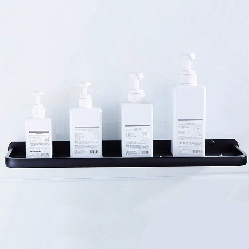 Wall Shelf Nordic Black Bathroom Shelf Wall Mount Space Aluminium Black Bathroom Shelf Square Shower Shelf Corner Storage Holder Shelves Metal Floating Shelves Strong and stutowel Rail Radiator