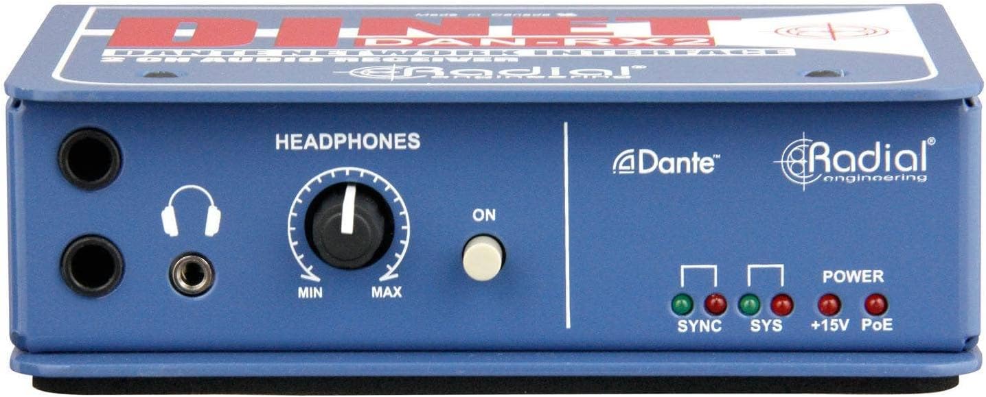 Radial DiNET DAN-RX2 2-Channel Dante Network Receiver