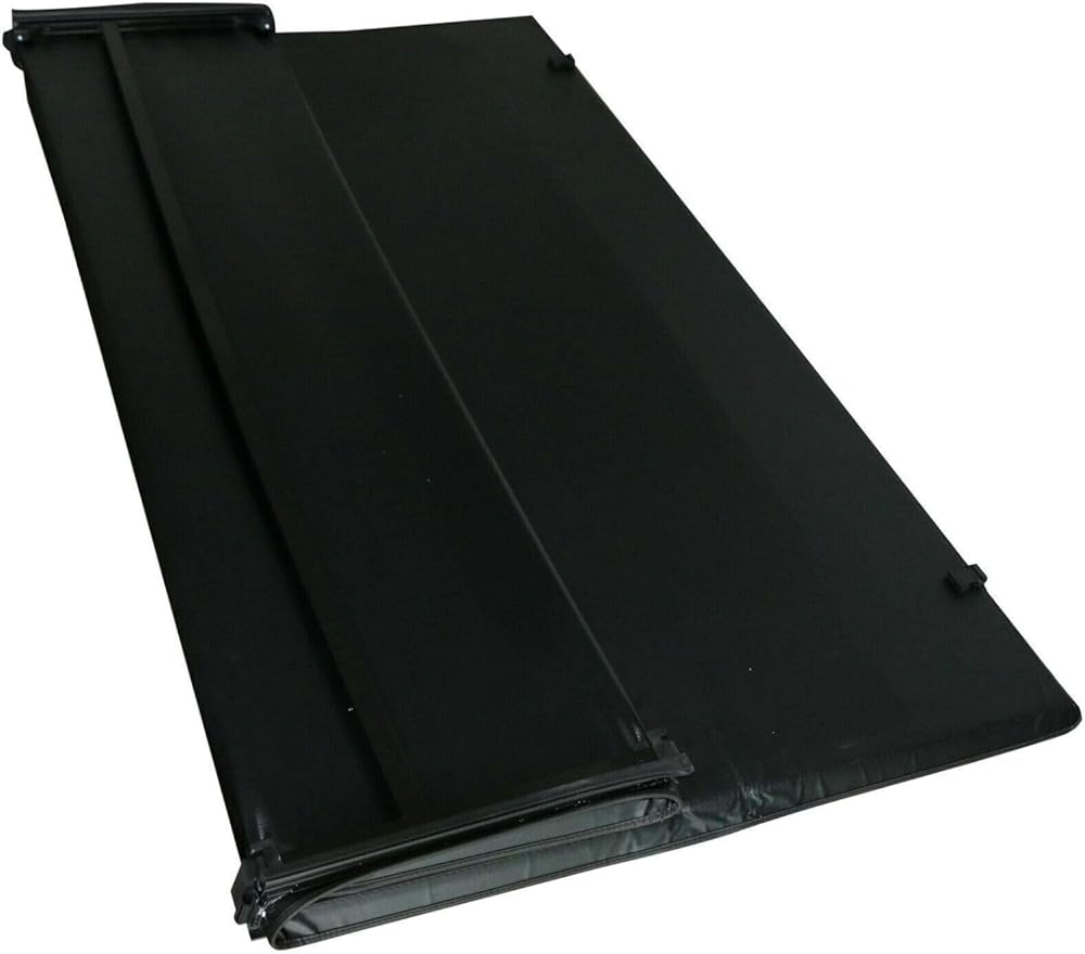 Tonneau Cover Trifold 5.5 ft Soft Truck Bed Super Crew Rear Upper for Ford for F150 2015-2021 Black 87M3210101F