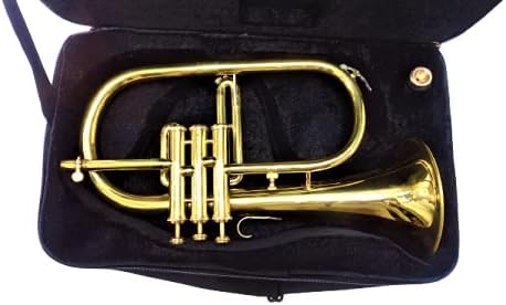 FLUGEL HORN BRASS FINISH BB PITCH W HARDCASE MP BRASS FLUGLEHORN.