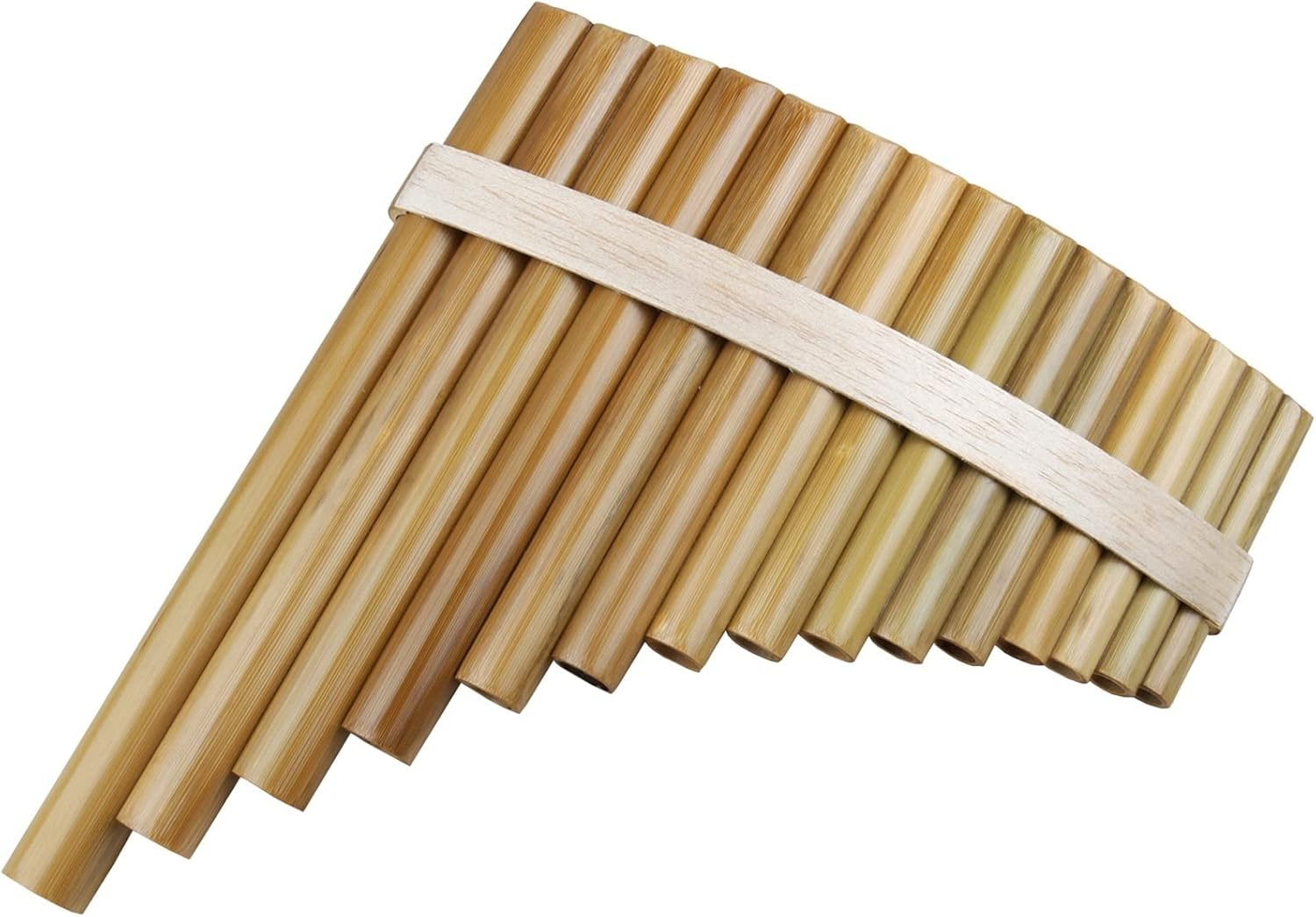 TSTS Beginner Pan Flute 15 Pipes Pan Flute G Key Folk Musical Instruments Woodwind Instrument Handmade Pan Pipes