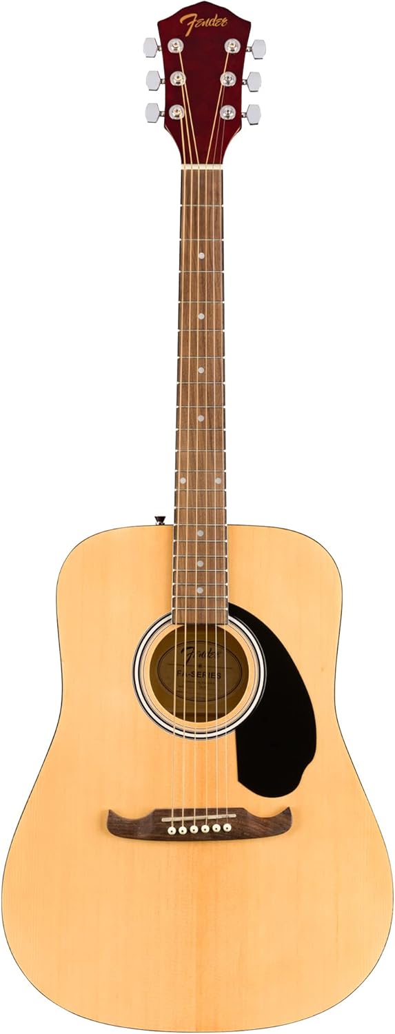 Fender FA-125 Dreadnought Guitar - Natural Bundle with Gig Bag, Tuner, Strap, Strings, String Winder, Picks, and Austin Bazaar Instructional DVD