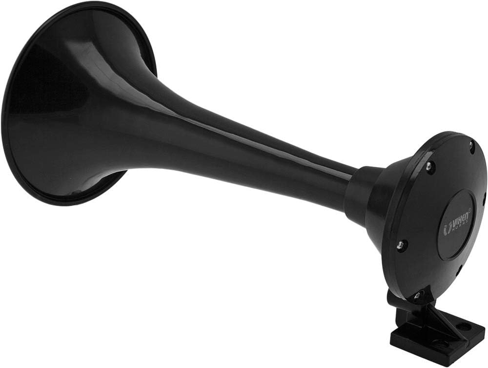 Vixen Horns Train Horn Trumpet for Truck/Car. Long Trumpet Horn Super Loud dB. Black Single Trumpet (Size S). Heavy Duty ABS Air Horn. Fits Vehicles Like Semi/Pickup/Jeep/RV/SUV VXH1903XB