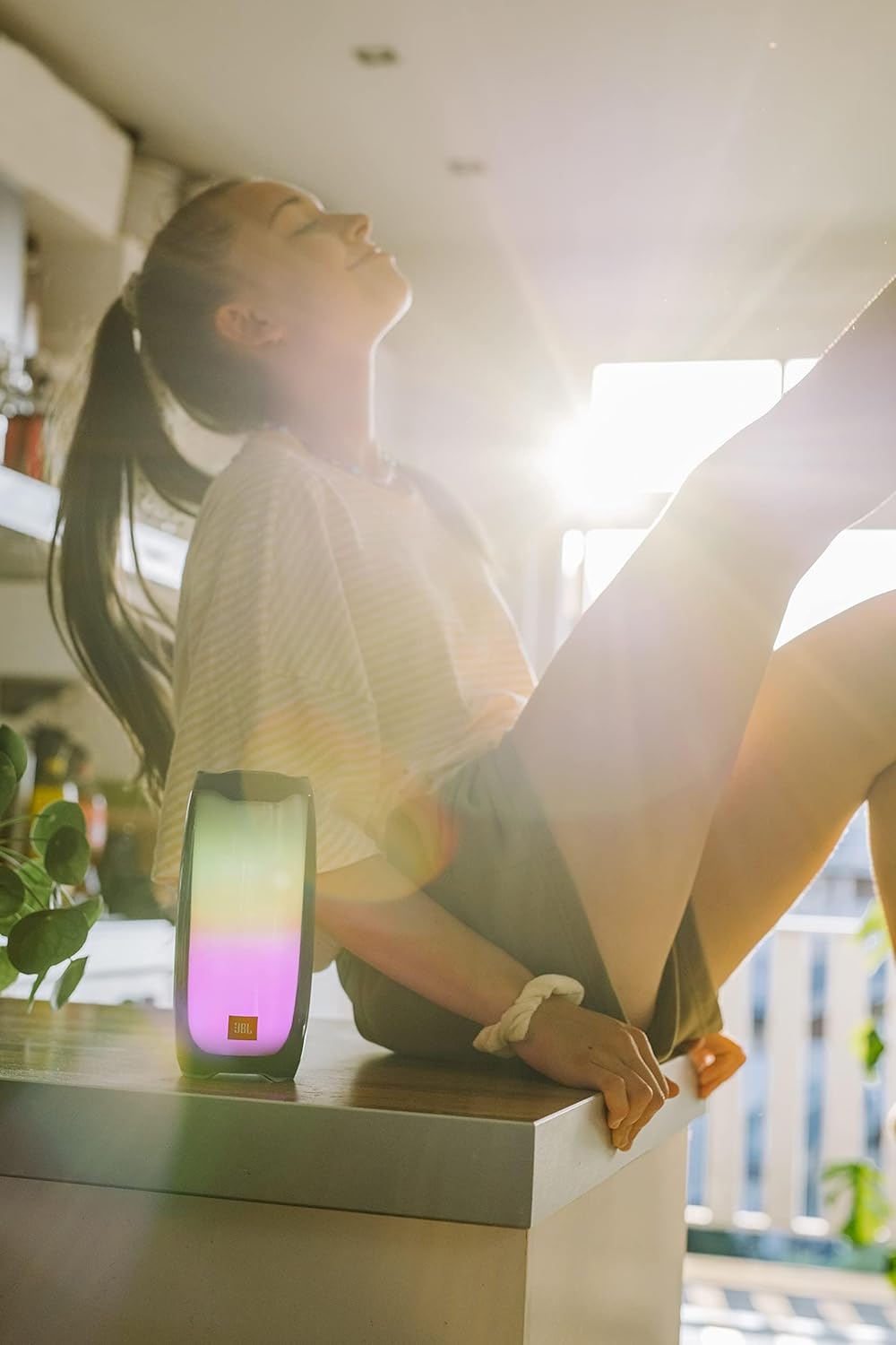 JBL Pulse 4 Portable Bluetooth Speaker (Black)