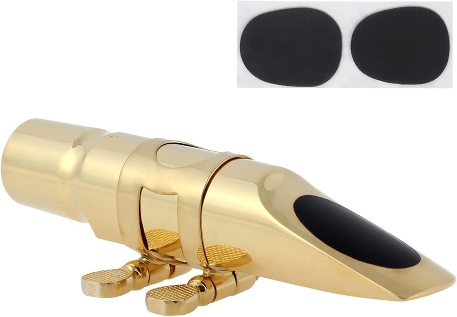 Saxophone Parts Professional Gold Plated Metal Tenor Saxophone Mouthpiece for Jazz Music