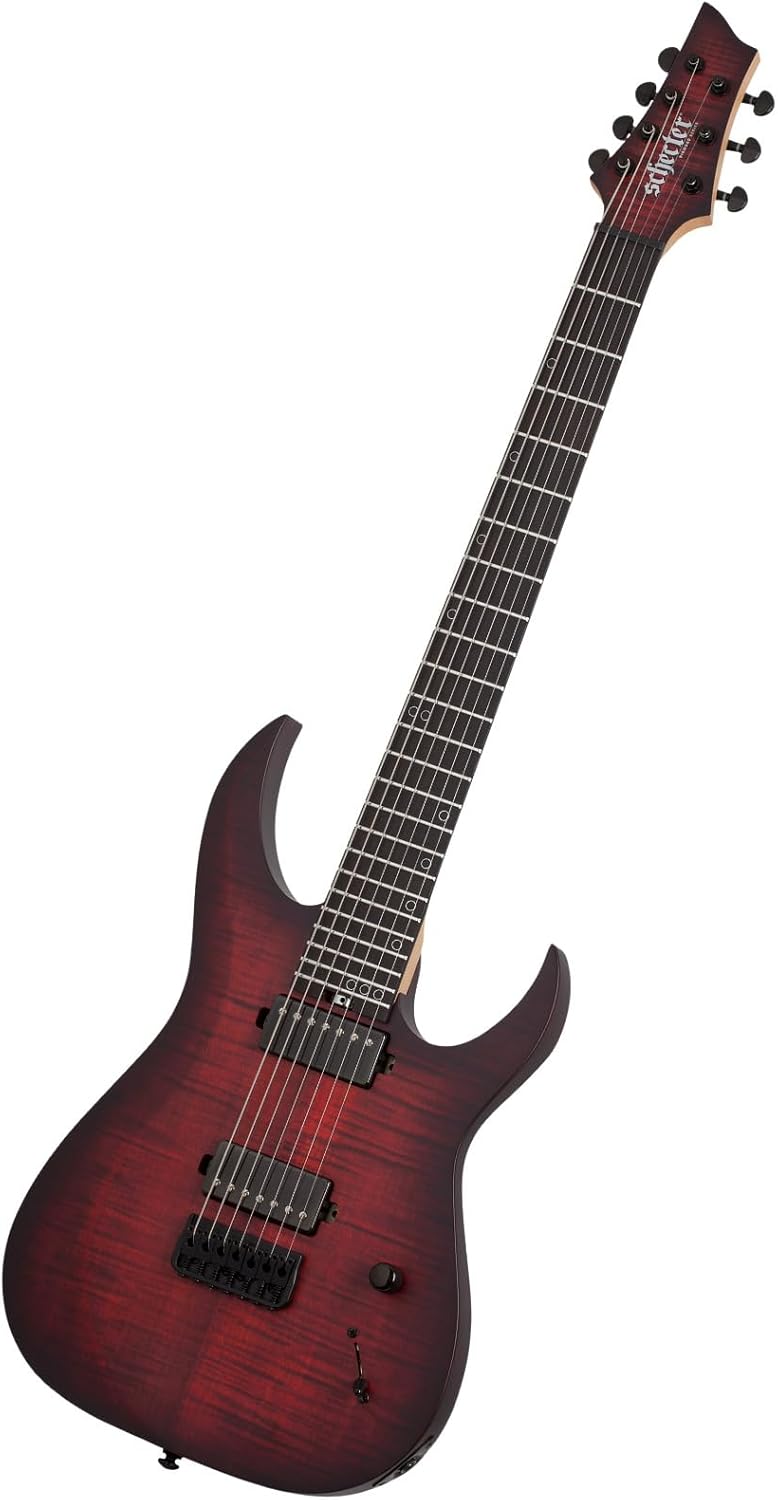 Schecter Sunset-7 Extreme 7-string Baritone Electric Guitar - Scarlet Burst