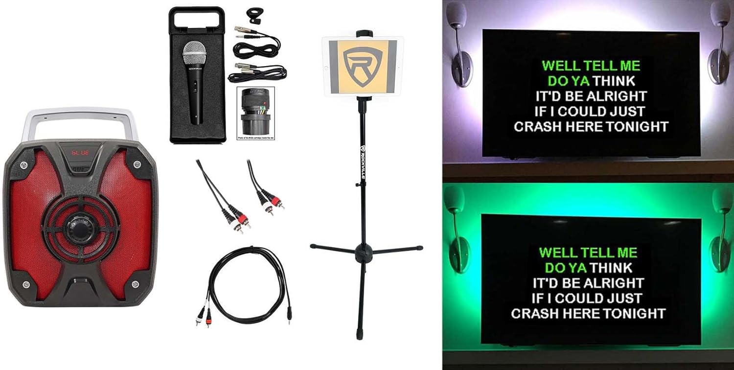 RockBox Home Karaoke Quarantine Family Activity Singing Machine w/LED's