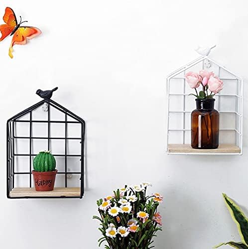 Corner Shelves Wall Decoration Shelf Iron Material Tough and Firm Wall Decoration Storage Shelf and Wall Mount Book Display Rack for Bedroom Living Room Bathroom Ect