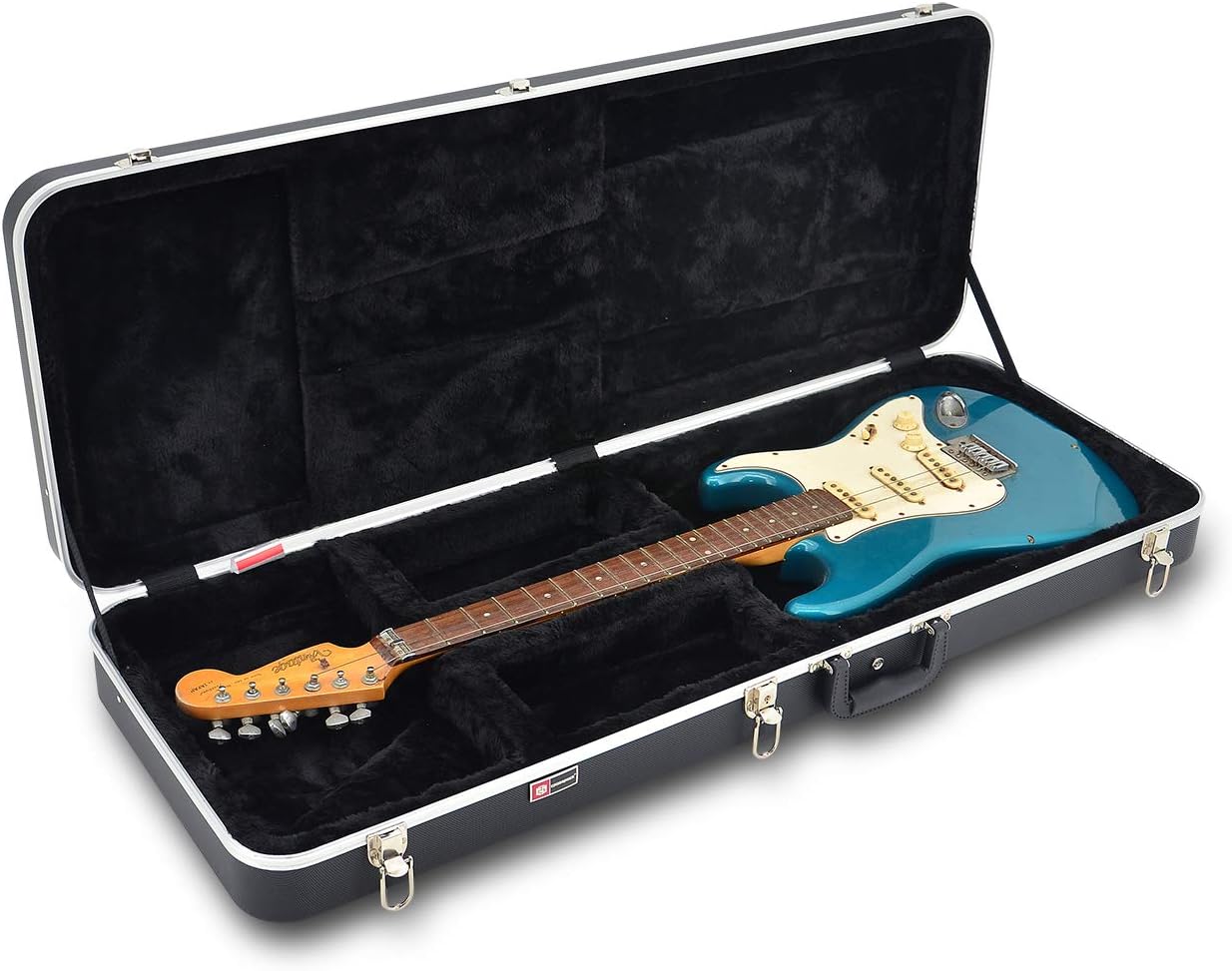 Crossrock ABS Molded Electric Guitars Case for Stratocaster and Telecaster and Lespaul Style Electric Guitars (CRA402EBK)