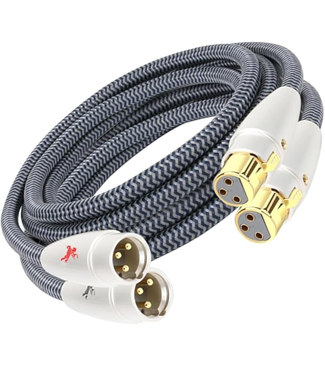 Balanced XLR Cables, 3-Pin Balanced XLR Microphone Cable Male to Female Mic Cable, 24k Gold Plated Connector and Solid Copper Shell (6.56ft/2m)