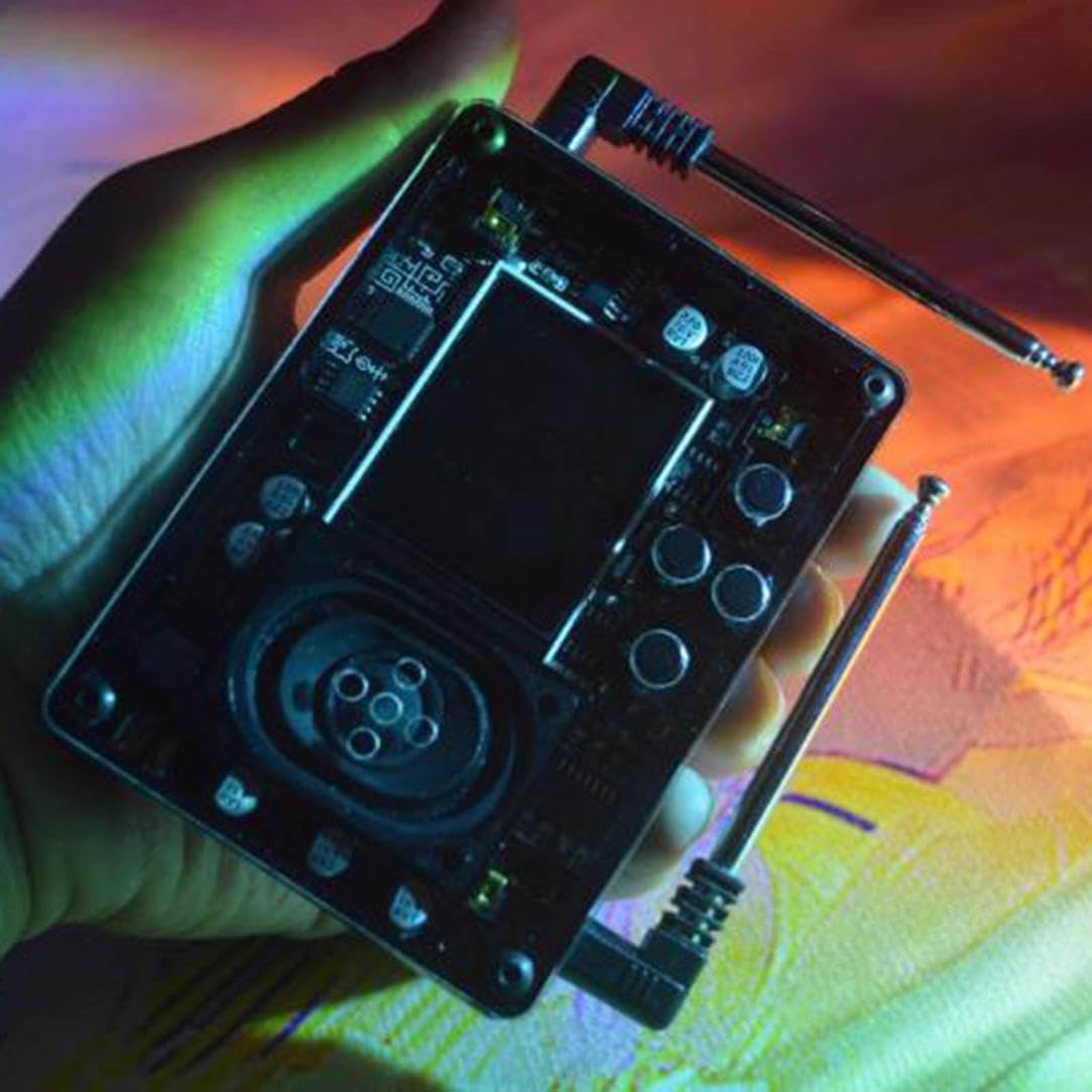 Mini Theremin kit Musical Module,Interface Type C Audio, Vintage Musical Module, Theremin Electronic Instrument, Multiple Adjustable Color for Screen Display Suitable, for Beginners (Black)