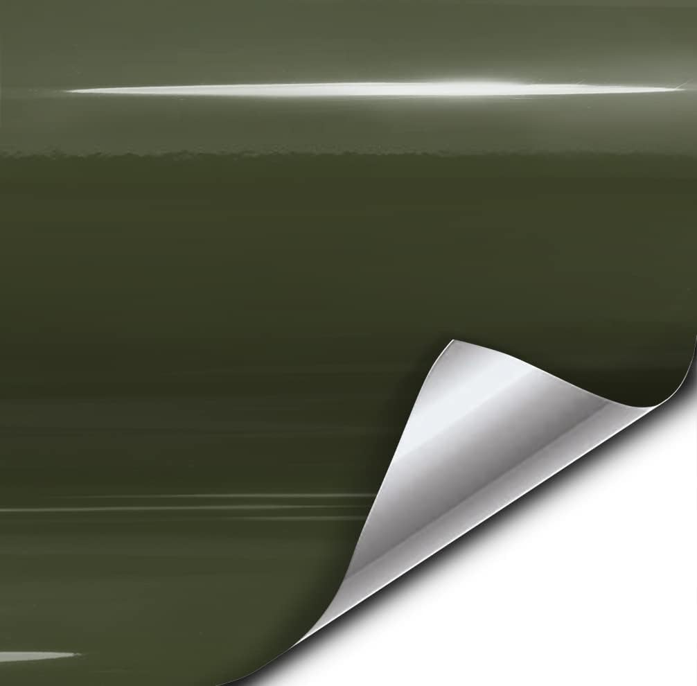 VViViD Gloss Military Green Premium Vinyl Wrap Film (10ft x 5ft)