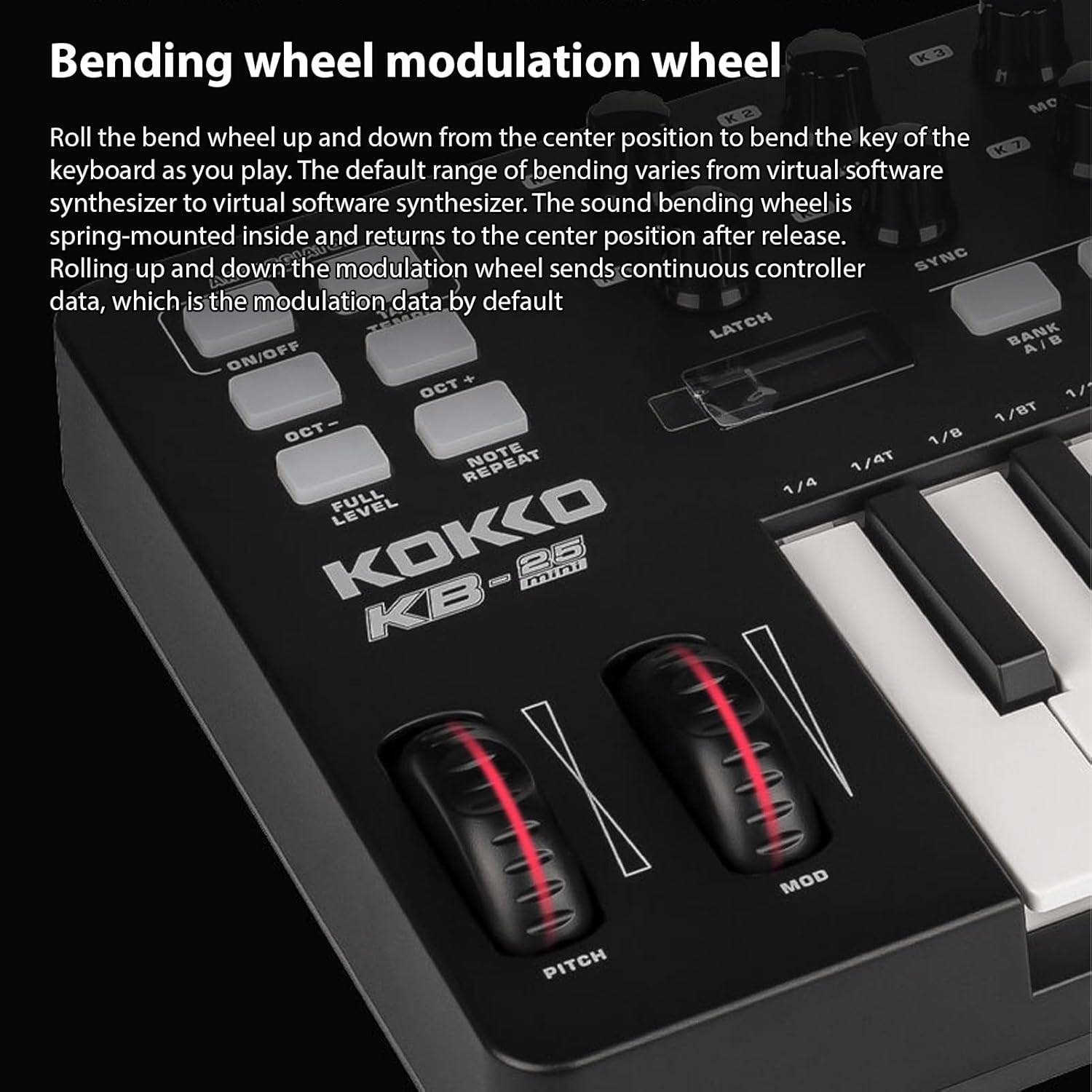 MIDI Keyboard Controller Beat Maker Machine 25 Keys MIDI Keyboard Portable Arranging Pad MIDI Assignable Knobs Buttons Faders USB 5V Power Supply for Music Production